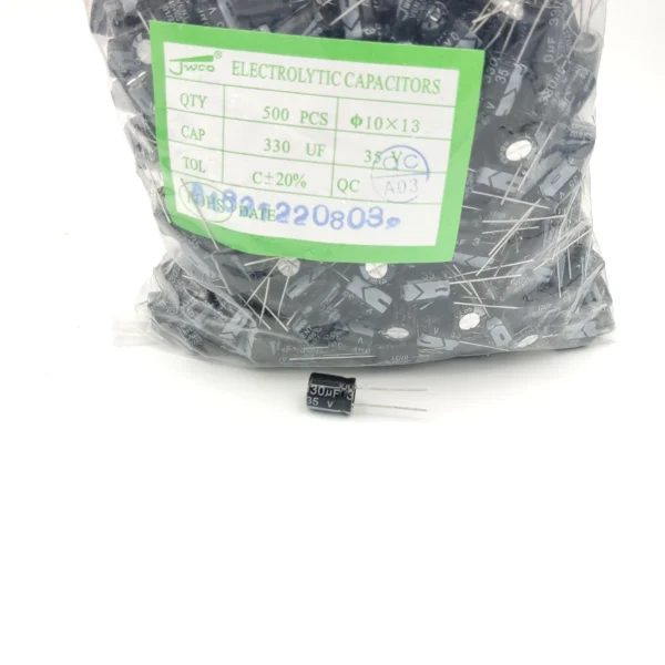 بسته بندی خازن 330 میکرو فاراد 35 ولت